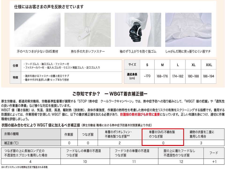 防護服　東レ製　LIVMOA 1000AS　つなぎ服　XL