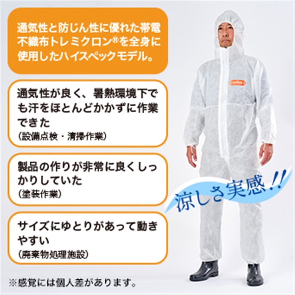 防護服　東レ製　LIVMOA 3000　つなぎ服　XL