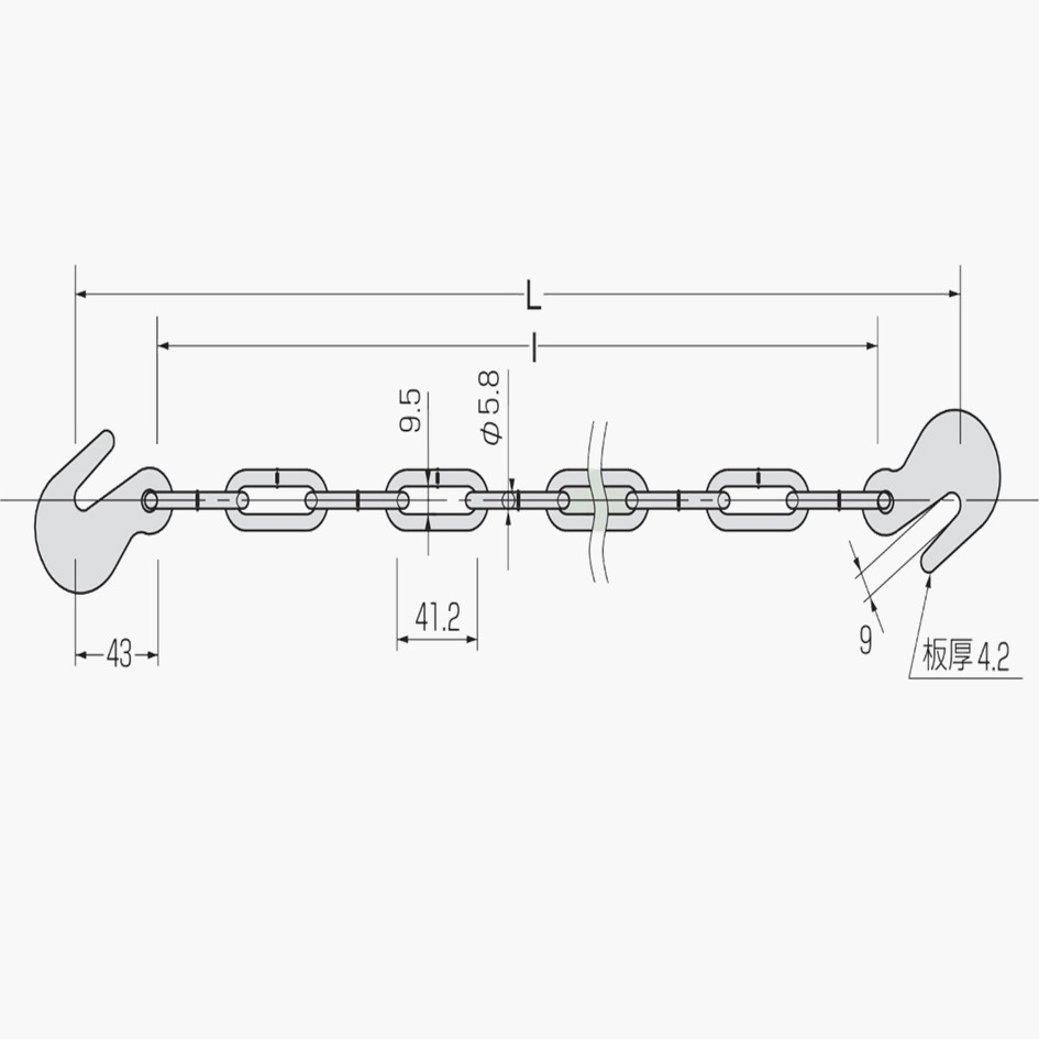 足場チェーン　5.0ｍ（10本入）