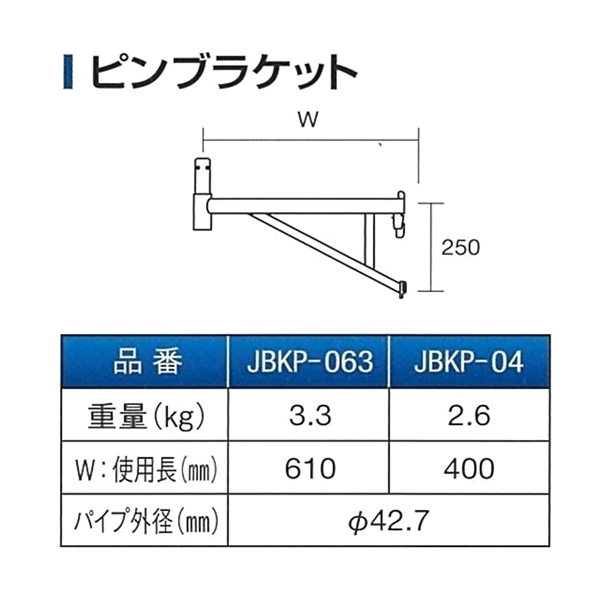 ファステック　ピンブラケット610　JBKP-063-02